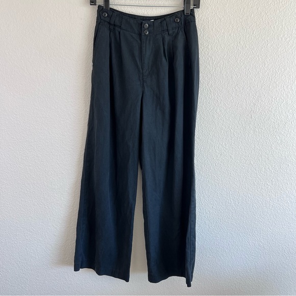 Madewell Women's The Harlow Wide-Leg Pant True Black - Picture 2 of 10
